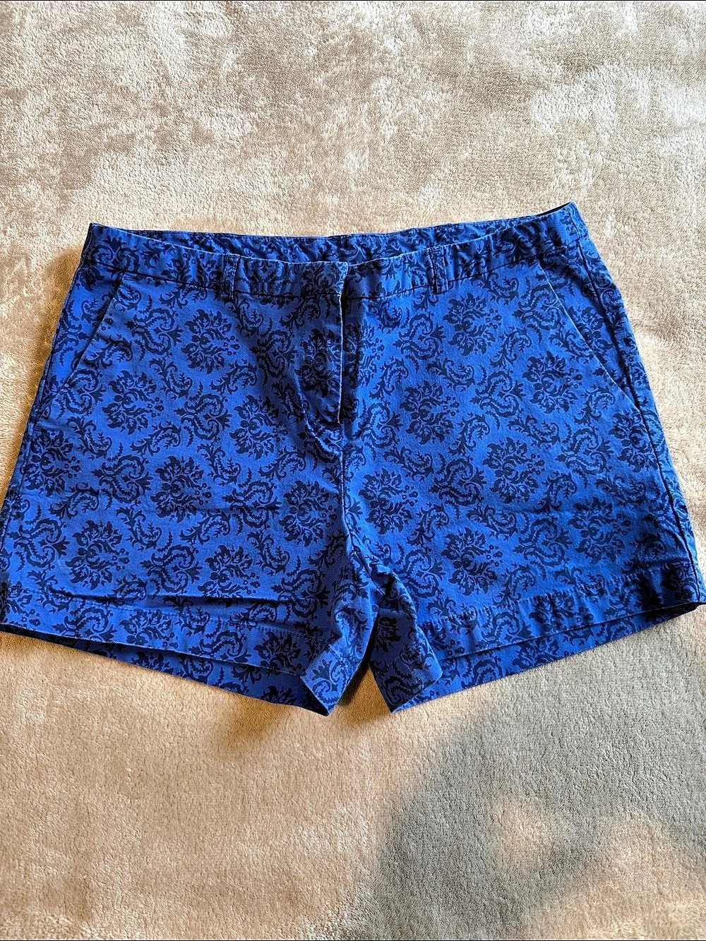 Cynthia Rowley Floral High Waist Shorts in Blue Size 6
